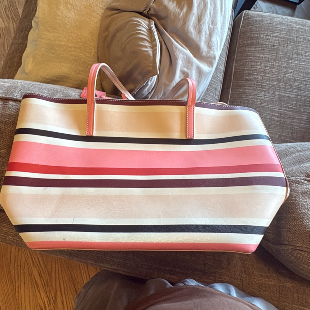 Kate Spade Vibrant Pink and Cream Tote